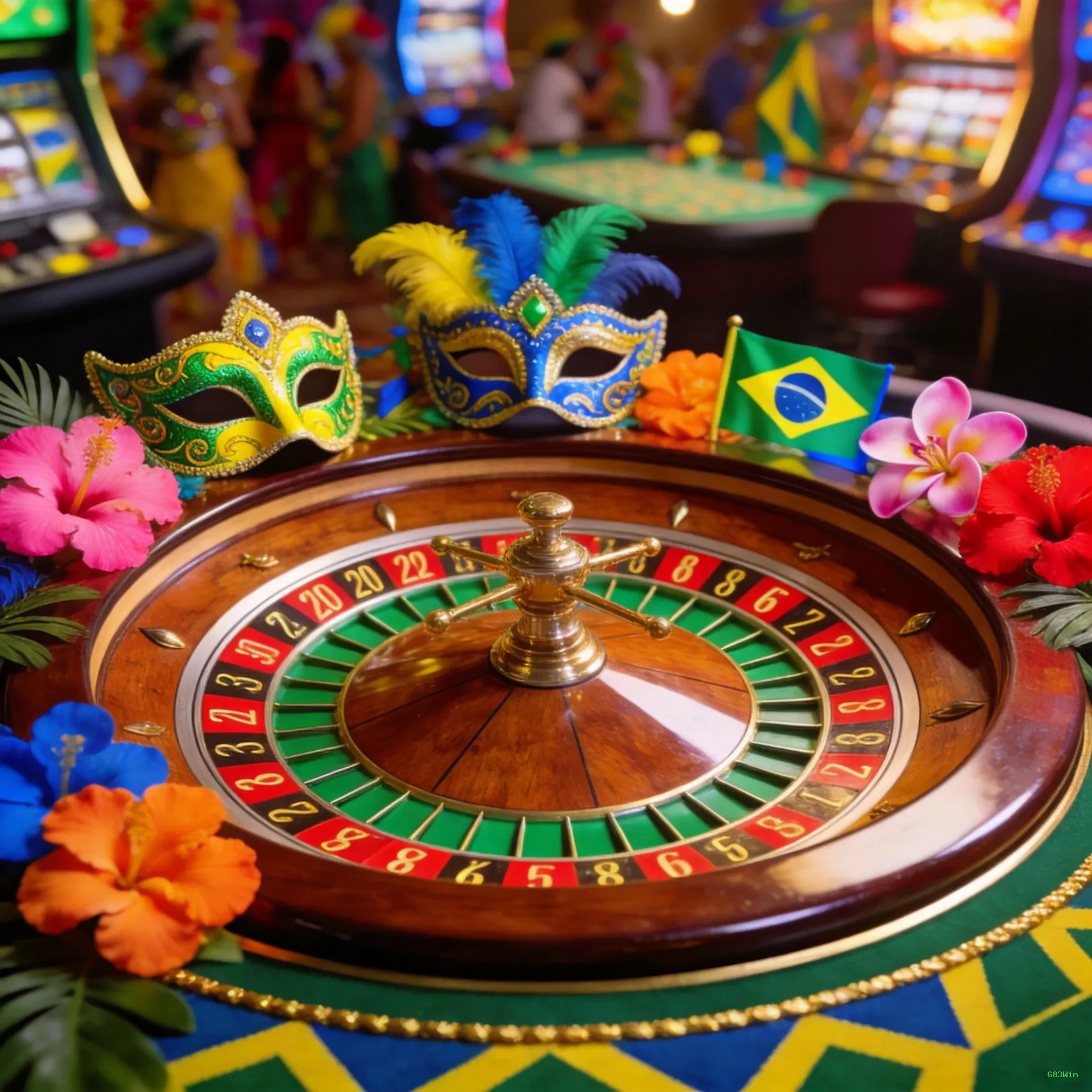 Imagem promocional do cassino online da 683Win mostrando jogos ao vivo